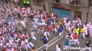 Three gored in Pamplona bull run