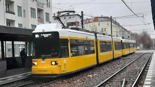 Straßenbahn Berlin Mitfahrt von Falkenberg bis S Hackescher Markt im GT6NO auf der M4 Komplett