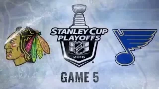 Chicago Blackhawks vs St. Louis Blues. Game #5. PlayOffs NHL 2016