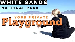 White Sands National Park in New Mexico. SLEDDING & hiking Alkali Flats for the day.