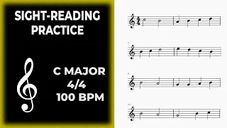 Sight Reading Practice - C Major - Easy - Ex.1