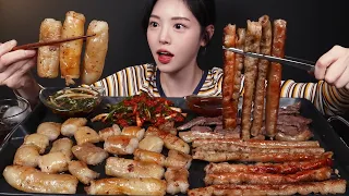 SUB)Crispy Beef Intestine & Tripe Mukbang ASMR