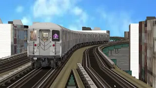 (1.5/3) MTA NYCTA Brand New R62 Pack by @ndudeYT (7) Train leaving Woodside-61 St Openbve Quick.