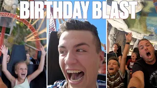 KIDS CONQUERING TERRIFYING ROLLER COASTERS WITH FAMILY AND FRIENDS | EPIC AMUSEMENT PARK BIRTHDAY