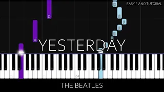 The Beatles - Yesterday (Easy Piano Tutorial)