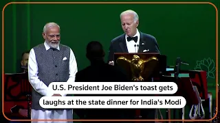 Biden's toast gets laughs at state dinner for Modi