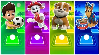 Paw Patrol Mighty Pups - Ryder 🆚 Marshall 🆚 Rubble 🆚 Chase || Tileshop Music Game Play 🤩