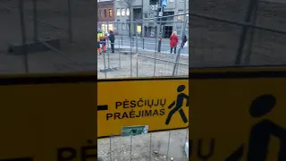Lietuva. Kaunas. Вильнюс гатве, последние метры строительства...