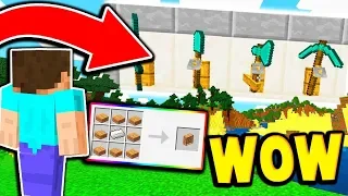 How to Make a WORKING TOOL RACK in MCPE (Minecraft PE)