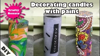 How to decorate candles with paint