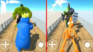 What If I Become Blue And Orange ? All Rainbow Friend Roblox - Animal Revolt Battle Simulator