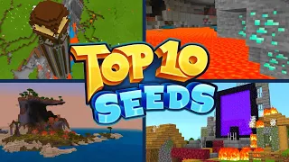 TOP 10 BEST NEW SEEDS For Minecraft 1.16 Bedrock Edition! (Pocket Edition, Xbox, PS4, Switch & W10)