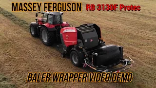 Massey Ferguson RB 3130F Protec Baler Wrapper Video Demo