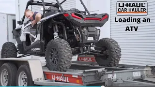 Loading an ATV on a U-Haul Car Hauler