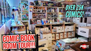 Comic Book Room Tour! Over 25,000 Comic Books, Collectibles and More!