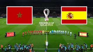MOROCCO vs SPAIN - 1/8 FINAL - FIFA World Cup 2022 - Full Match All Goals | eFootball PES Gameplay