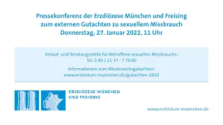 Pressekonferenz der Erzdiözese München und Freising zum Missbrauchsgutachten, 27.01.2022