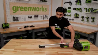 Assembling your Greenworks String Trimmer (2103902CT, 2100102 & 2102602CA)