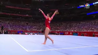 Emily Lee Floor CRASH 2021 Olympic Trials Day 2