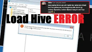 Error Load Hive, Cannot Load SAM (SOLVED)