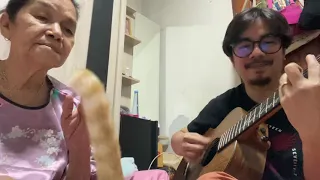 HANDS UP  COVER BY MOM AND SON , the first time playing this song 😊