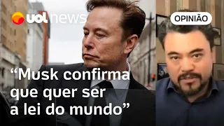 Elon Musk ataca Austrália e confirma que quer ser a lei do mundo, diz Sakamoto: 'Quer manter poder'