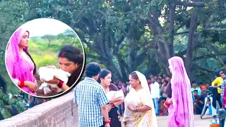 निरहुआ, आम्रपाली और काजल राघवानी की फिल्म 'मेरे हस्बैंड की शादी है' | Shooting Video