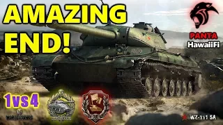 World of Tanks - WZ-111 model 5A - 11K Damage 8 Kills - 1vs4 - AMAZING END!