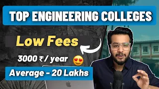 Low Fees Top engineering colleges in India 🔥 | Placements 😍 | Fee etc