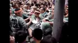 Yakuza fight during the Asakusa's festival in Tokyo Japan