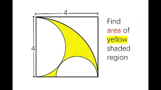 How to find the area of the yellow shaded region?