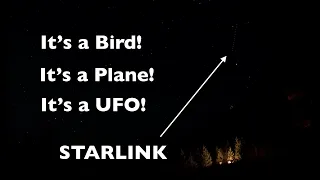 StarLink Satellite seen in Rocky Mountain National Park.  Train of lights  It's a UFO!!!