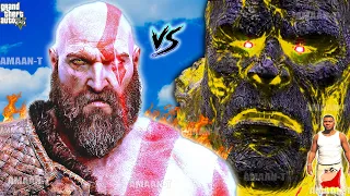 GTA 5 : KRATOS vs SUN GOD GIANT TITAN (EPIC BATTLE)