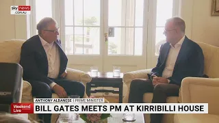 Bill Gates meets Prime Minister Anthony Albanese at Kirribilli House