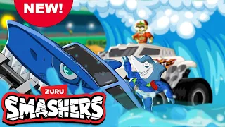 NEW! SMASHERS! Surfs Up Pile Up | Monster Truck - Episode 7 | Cartoons for Kids | Zuru