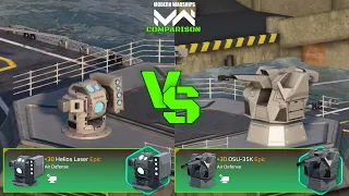 Helios Laser VS OSU35K | Air Defense/CIWS Comparison | Modern Warships