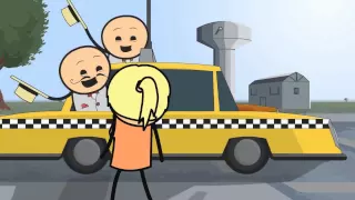 Cyanide & Happiness   Квартет ловит девченку из такси RUS