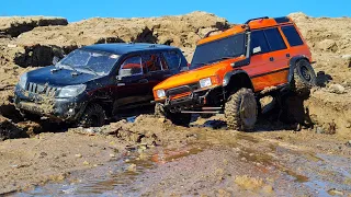 LC PRADO старался как мог против Land Rover Discovery ... RC OFFroad 4x4