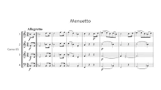 [Score] Franz Strauss - Menuetto for horn quartet