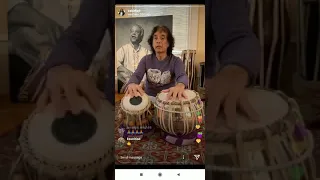 Ustad Zakir Hussain Teaching Tabla Kaida |live on Instagram