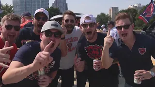 Bears fans get hyped up at pre-game tailgate