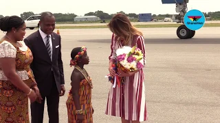 US First Lady Melania Trump arrives in Ghana