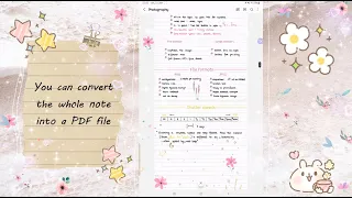 How to convert Samsung Note into PDF or Image file ✨ Galaxy Tab S7