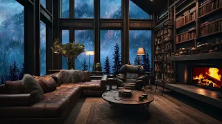 Cozy Natural Sounds | Cozy Cabin Ambience and Fireplace Sounds For Relaxation, Sleeping, Studying