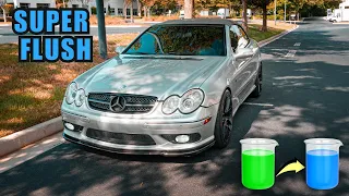 Mercedes CLK500 AMG Sports Package M113 V8 How To Do A Complete Coolant Flush W209!