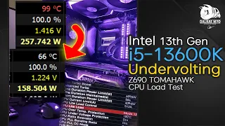 Intel 13th Gen i5 13600K Undervolting | MSI Z690 - CPU Lite Load