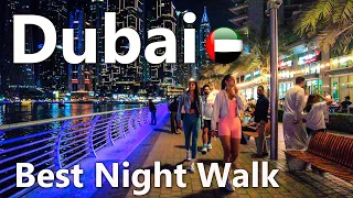 Dubai Best Night Walking Tour 4K 🇦🇪