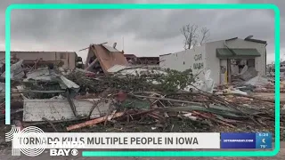 Tornado devastates Iowa town, killing multiple people as powerful storms rip through Midwest