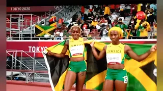 Women's 100m final Tokyo Olympics 2020 ,Thompson Herah made new olympic record 10.61sec.