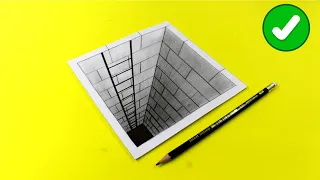 🔴 3D Drawings ⭐ How to Draw a 3D HOLE in Pencil - Drawings for Beginners
